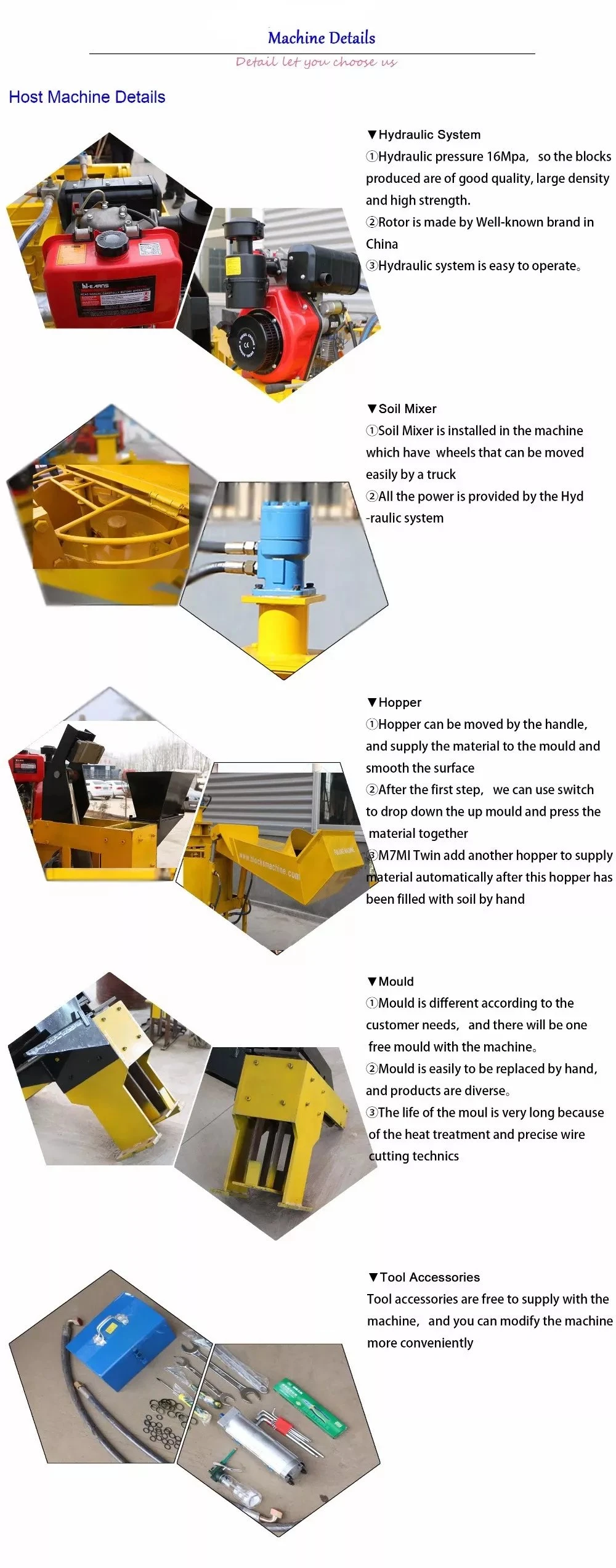 M7mi Twin Mobile Diesel Powered Semi Automatic Clay Interlocking Brick Block Making Machinery