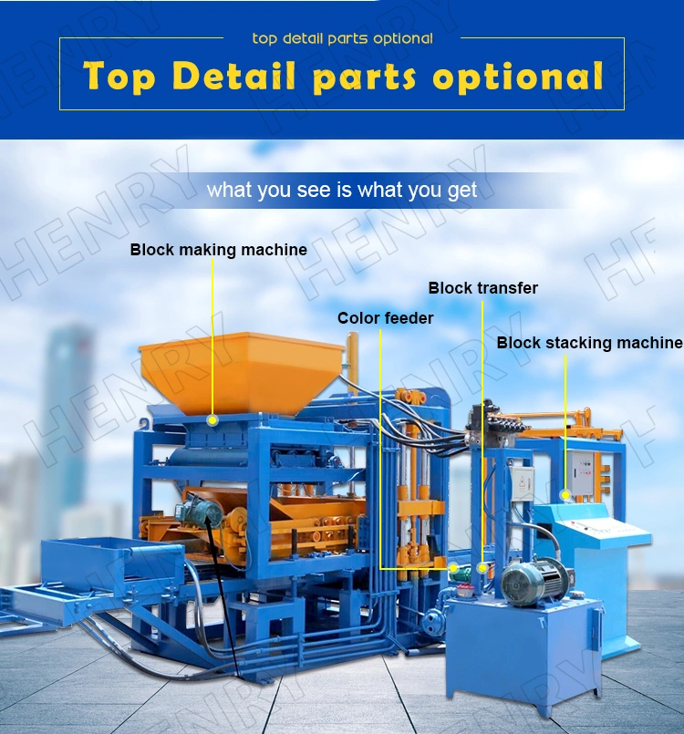 Full Automatic Hydraulic Concrete Hollow Block Making Machine Paver Brick Making Machine