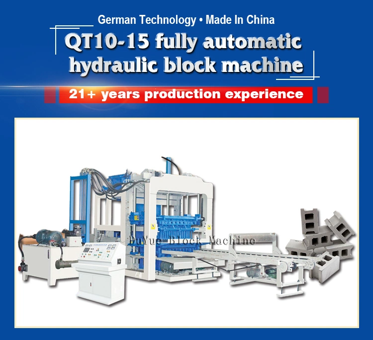 Qt10-15 Duyue Automatic Electric Hydraulic Pressure Cement Concrete Hollow Block Making Machine Brick Making Machine